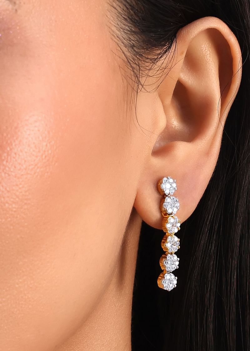 Gold And White Kundan Diamond Necklace - Image 2