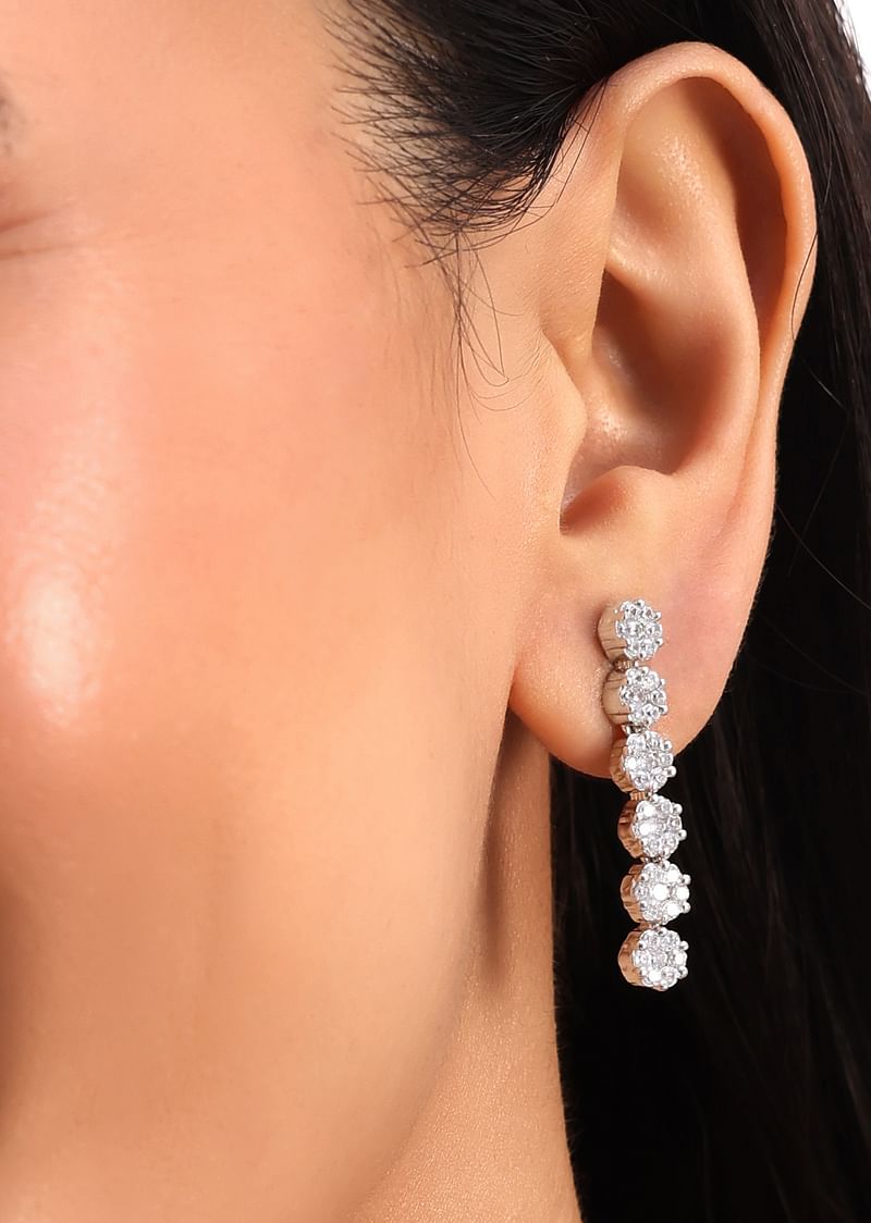 White And Silver Diamond Necklace - Image 2